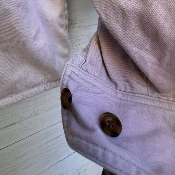 Cream and Red Lightweight Shirt Jacket - Picture 5 of 13